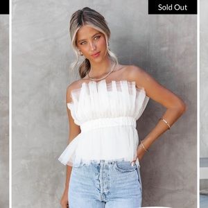 VICI Bradshaw Moment Tulle Tube Top - Great for Wedding Events / Bachelorette